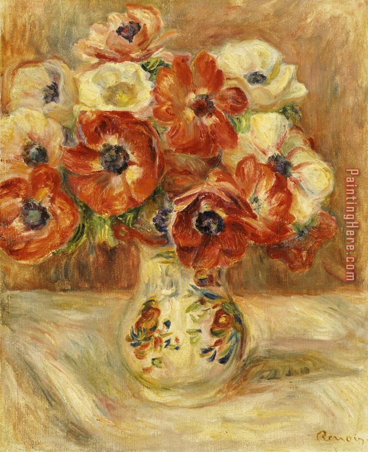 Pierre Auguste Renoir Still Life with Anemones